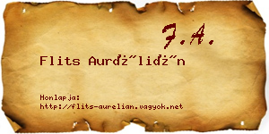Flits Aurélián névjegykártya